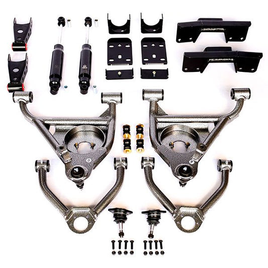1999-2006 (2007 CLASSIC) GM 2WD IHC SUSPENSION 5/7 LOWERING KIT W/ BOLT ON C-NOTCH