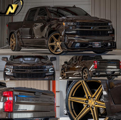 2019-PRESENT GM1500 4/6 LOWERING KIT W/ BOLT ON C-NOTCH (ALL CABS)