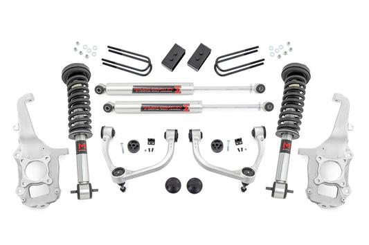 Rough Country 4 inch Lift Kit Forged UCA | M1/M1 | No Cut | Ford F-150 4WD (2021-2026)
